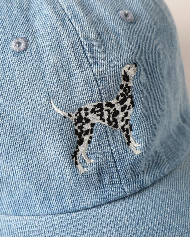 Dalmatian Embroidered Denim Hat