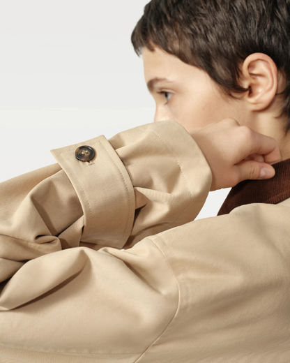 Unisex Trench Jacket with Built-In Kangaroo Pouch Dog Carrier