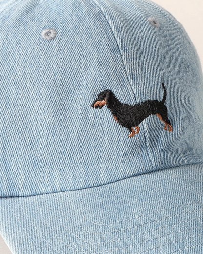 Dachshund Embroidered Denim Hat