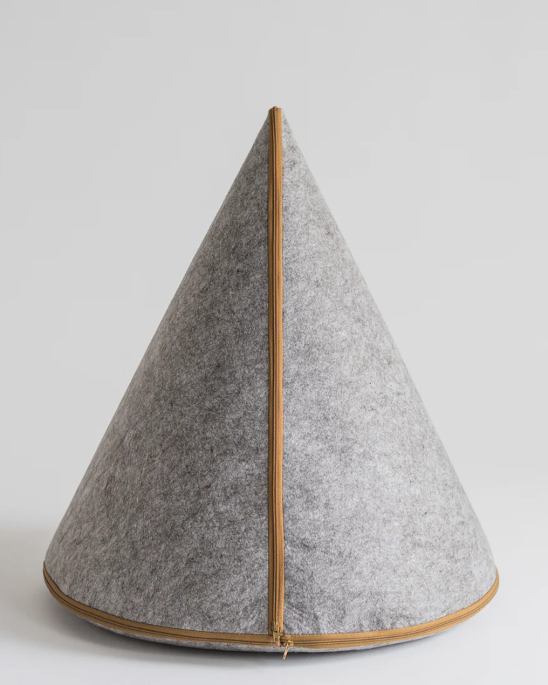 Soft Packable Pet Cave in Grey