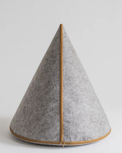 Soft Packable Pet Cave in Grey