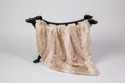 Furry Dog Blanket in Golden Fawn