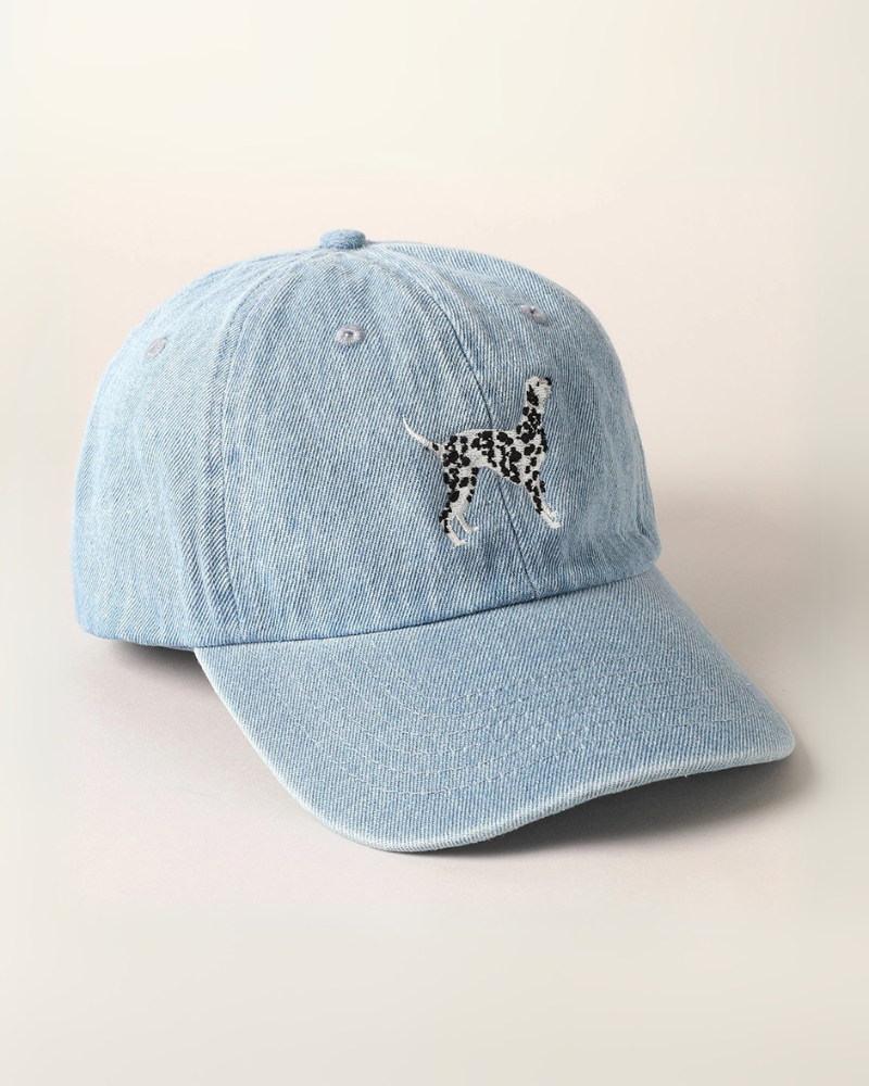 Dalmatian Embroidered Denim Hat