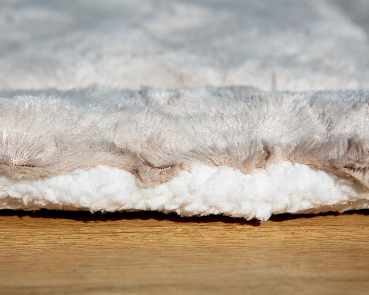 Minky Faux Fur Fleece Pet Napping Mat in Latte